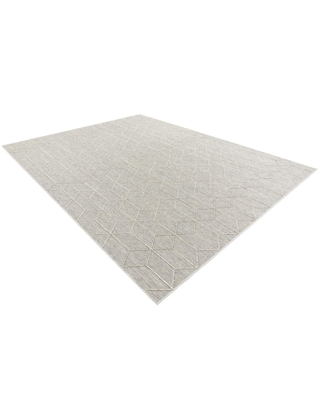 Light Gray 9' x 12' Symphony Outdoor Rectangle Area Rug Weather Resistant for Patio, Deck, Terrace, Balcony, Porch Durable Outside Carpet for Sale at Rug Engine