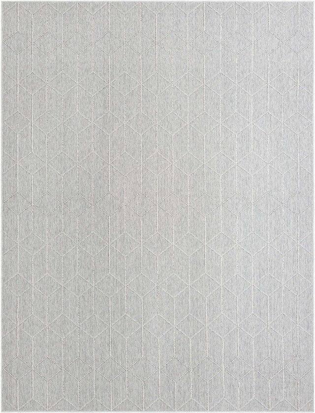 Light Gray 9' x 12' Symphony Outdoor Rectangle Area Rug Weather Resistant for Patio, Deck, Terrace, Balcony, Porch Durable Outside Carpet for Sale at Rug Engine