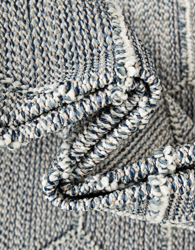 Light Blue 4' 1 x 6' 1 Symphony Outdoor Rectangle Area Rug Weather Resistant for Patio, Deck, Terrace, Balcony, Porch Durable Outside Carpet for Sale at Rug Engine