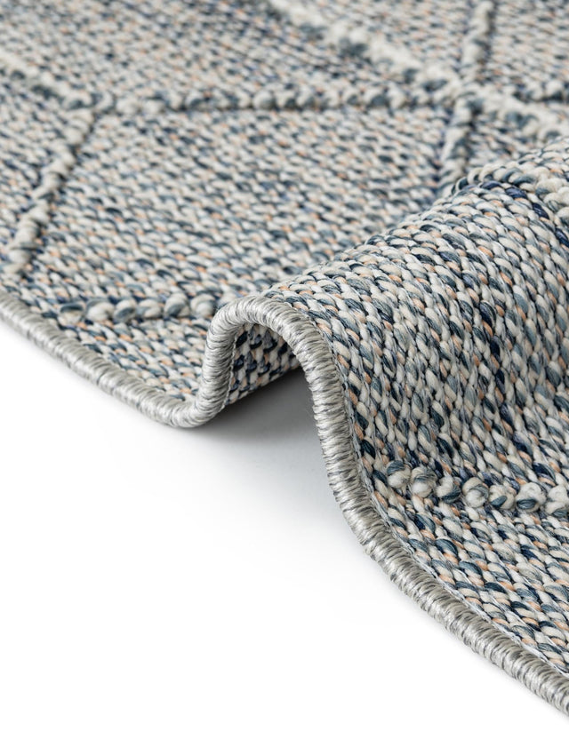 Light Blue 10' x 14' 1 Symphony Outdoor Rectangle Area Rug Weather Resistant for Patio, Deck, Terrace, Balcony, Porch Durable Outside Carpet for Sale at Rug Engine