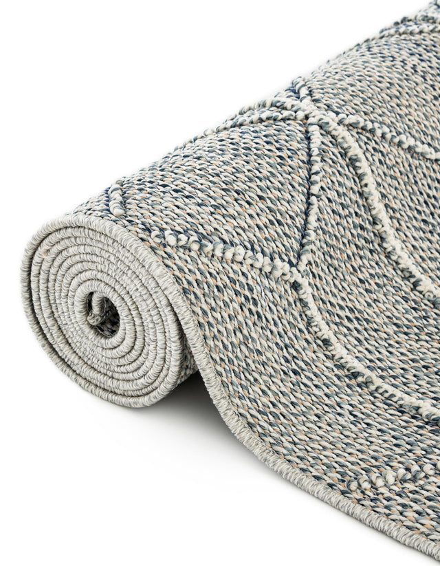 Light Blue 10' x 14' 1 Symphony Outdoor Rectangle Area Rug Weather Resistant for Patio, Deck, Terrace, Balcony, Porch Durable Outside Carpet for Sale at Rug Engine