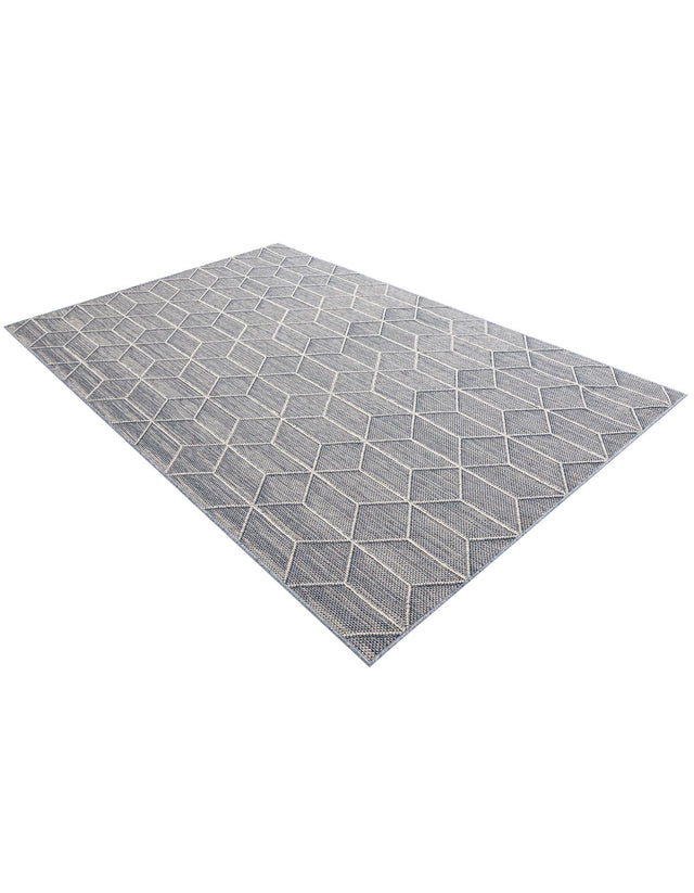Light Blue 6' 1 x 9' Symphony Outdoor Rectangle Area Rug Weather Resistant for Patio, Deck, Terrace, Balcony, Porch Durable Outside Carpet for Sale at Rug Engine