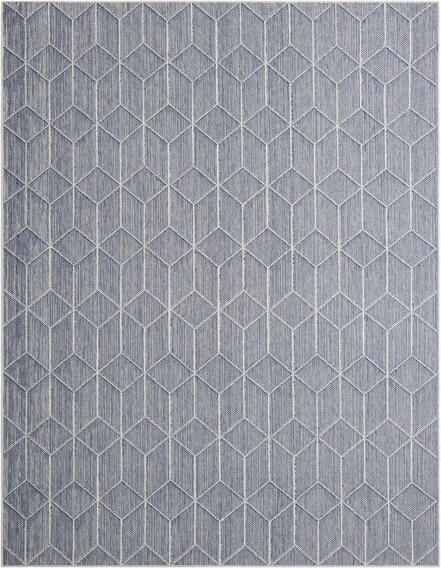 Light Blue 7' 10 x 10' Symphony Outdoor Rectangle Area Rug Weather Resistant for Patio, Deck, Terrace, Balcony, Porch Durable Outside Carpet for Sale at Rug Engine