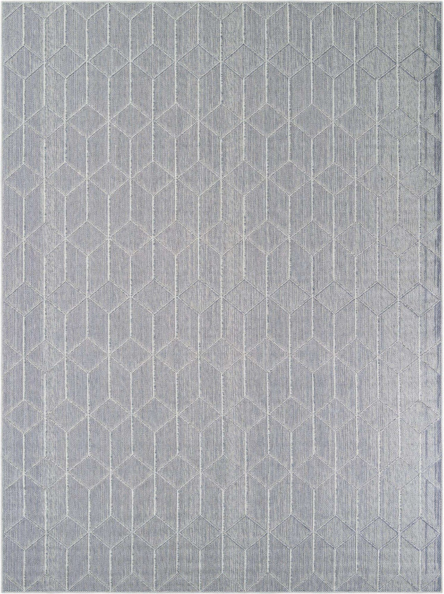 Light Blue 9' x 12' Symphony Outdoor Rectangle Area Rug Weather Resistant for Patio, Deck, Terrace, Balcony, Porch Durable Outside Carpet for Sale at Rug Engine