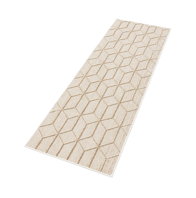 Beige 2' x 6' 1 Symphony Outdoor Runner Area Rug Weather Resistant for Patio, Deck, Terrace, Balcony, Porch Durable Outside Carpet for Sale at Rug Engine