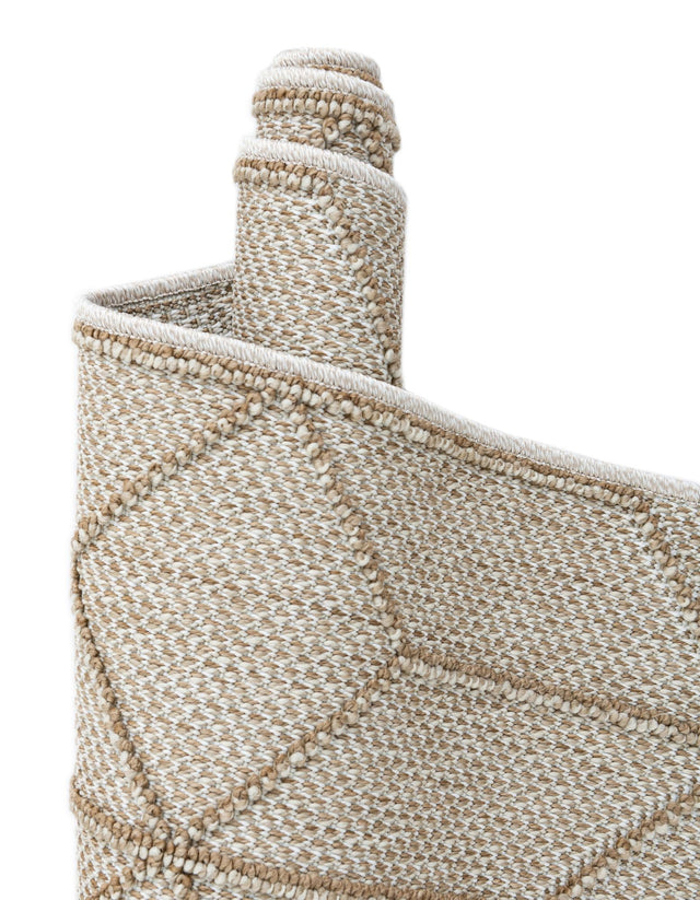 Beige 2' x 6' 1 Symphony Outdoor Runner Area Rug Weather Resistant for Patio, Deck, Terrace, Balcony, Porch Durable Outside Carpet for Sale at Rug Engine