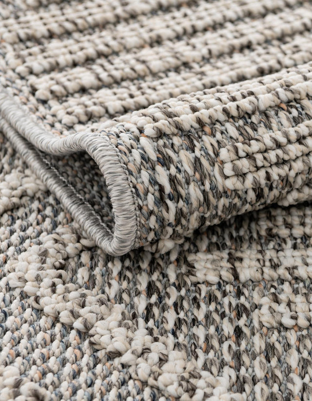 Light Gray 2' x 8' Symphony Outdoor Runner Area Rug Weather Resistant for Patio, Deck, Terrace, Balcony, Porch Durable Outside Carpet for Sale at Rug Engine