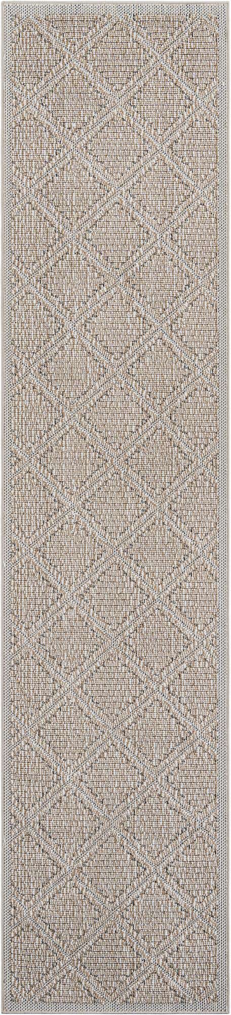 Khaki 2' 7 x 12' Symphony Outdoor Runner Area Rug Weather Resistant for Patio, Deck, Terrace, Balcony, Porch Durable Outside Carpet for Sale at Rug Engine