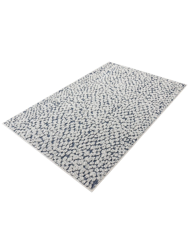 Navy Blue 4' 1 x 6' 1 Symphony Outdoor Rectangle Area Rug Weather Resistant for Patio, Deck, Terrace, Balcony, Porch Durable Outside Carpet for Sale at Rug Engine