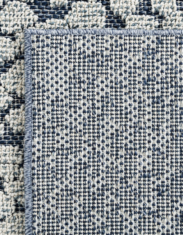 Navy Blue 2' x 8' Symphony Outdoor Runner Area Rug Weather Resistant for Patio, Deck, Terrace, Balcony, Porch Durable Outside Carpet for Sale at Rug Engine