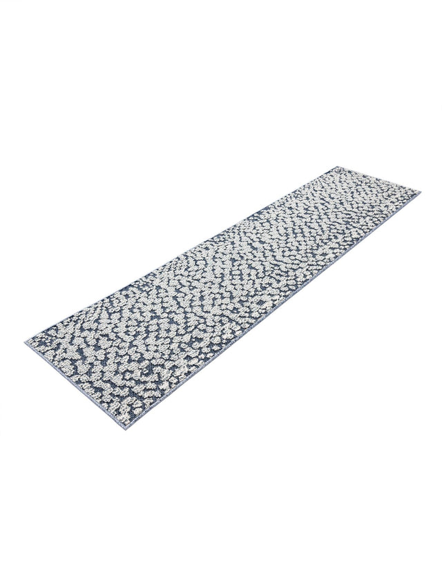 Navy Blue 2' x 8' Symphony Outdoor Runner Area Rug Weather Resistant for Patio, Deck, Terrace, Balcony, Porch Durable Outside Carpet for Sale at Rug Engine