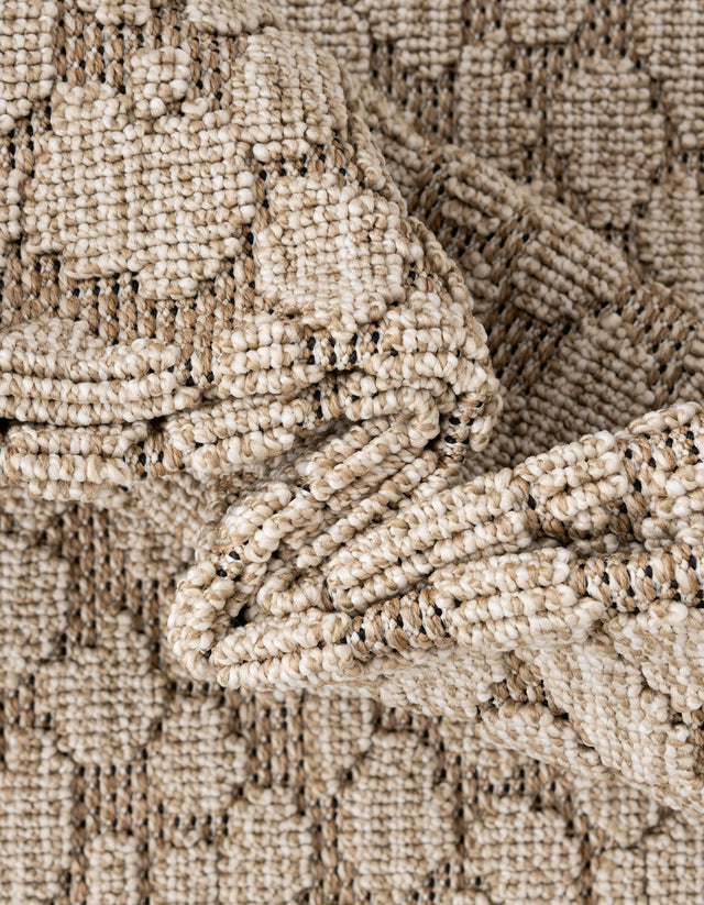 Khaki 10' x 14' 1 Symphony Outdoor Rectangle Area Rug Weather Resistant for Patio, Deck, Terrace, Balcony, Porch Durable Outside Carpet for Sale at Rug Engine