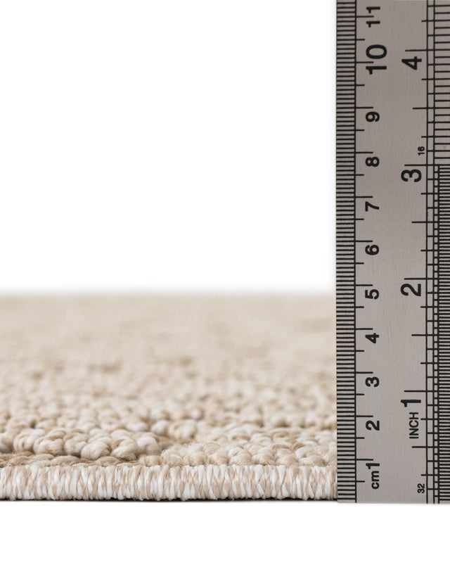 Khaki 2' 7 x 12' Symphony Outdoor Runner Area Rug Weather Resistant for Patio, Deck, Terrace, Balcony, Porch Durable Outside Carpet for Sale at Rug Engine