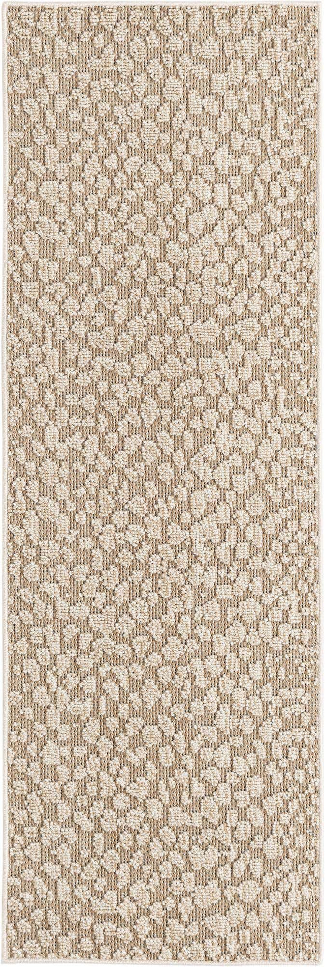 Khaki 2' x 6' 1 Symphony Outdoor Runner Area Rug Weather Resistant for Patio, Deck, Terrace, Balcony, Porch Durable Outside Carpet for Sale at Rug Engine