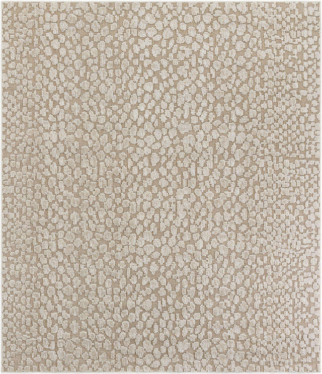 Khaki 7' 10 x 10' Symphony Outdoor Rectangle Area Rug Weather Resistant for Patio, Deck, Terrace, Balcony, Porch Durable Outside Carpet for Sale at Rug Engine