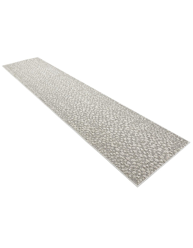 Light Gray 2' 7 x 12' Symphony Outdoor Runner Area Rug Weather Resistant for Patio, Deck, Terrace, Balcony, Porch Durable Outside Carpet for Sale at Rug Engine