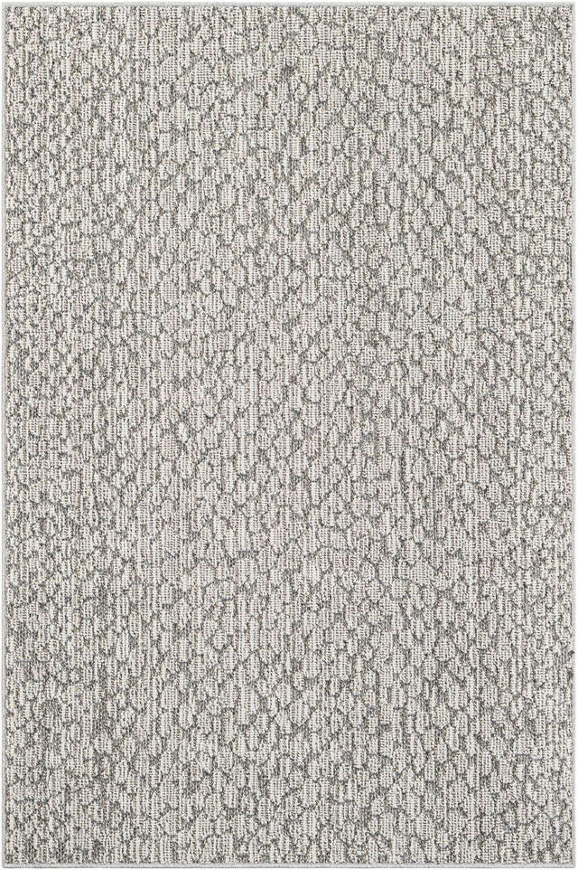 Light Gray 4' 1 x 6' 1 Symphony Outdoor Rectangle Area Rug Weather Resistant for Patio, Deck, Terrace, Balcony, Porch Durable Outside Carpet for Sale at Rug Engine