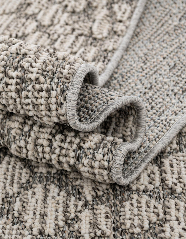 Light Gray 10' x 14' 1 Symphony Outdoor Rectangle Area Rug Weather Resistant for Patio, Deck, Terrace, Balcony, Porch Durable Outside Carpet for Sale at Rug Engine