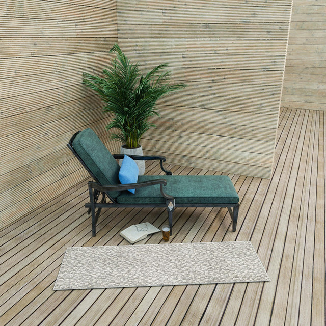 Light Gray 2' 7 x 12' Symphony Outdoor Runner Area Rug Weather Resistant for Patio, Deck, Terrace, Balcony, Porch Durable Outside Carpet for Sale at Rug Engine
