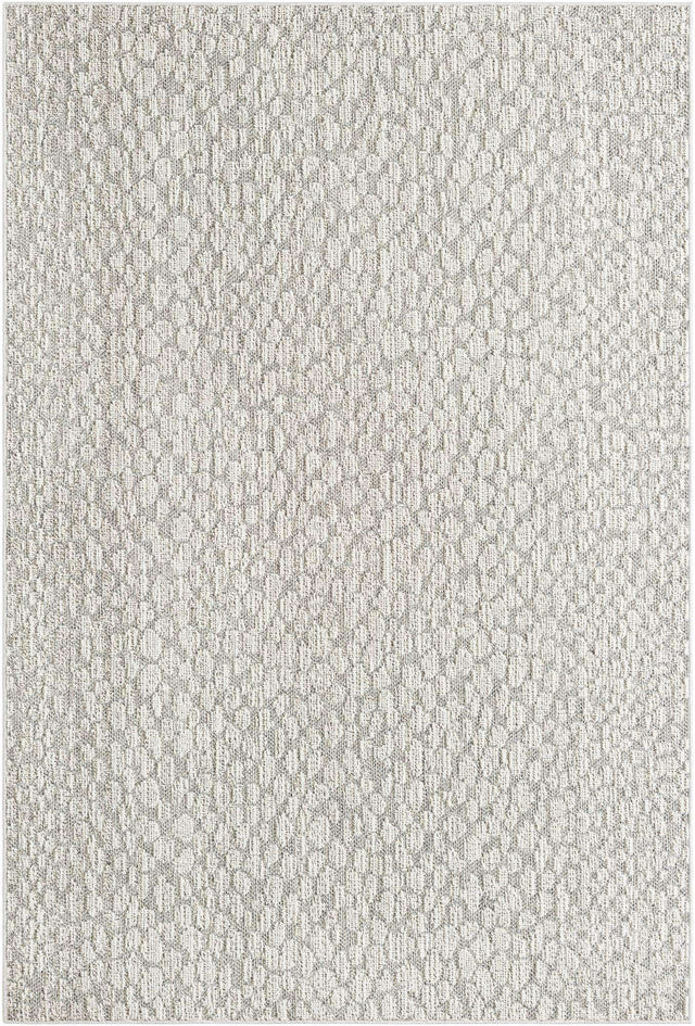 Light Gray 6' 1 x 9' Symphony Outdoor Rectangle Area Rug Weather Resistant for Patio, Deck, Terrace, Balcony, Porch Durable Outside Carpet for Sale at Rug Engine
