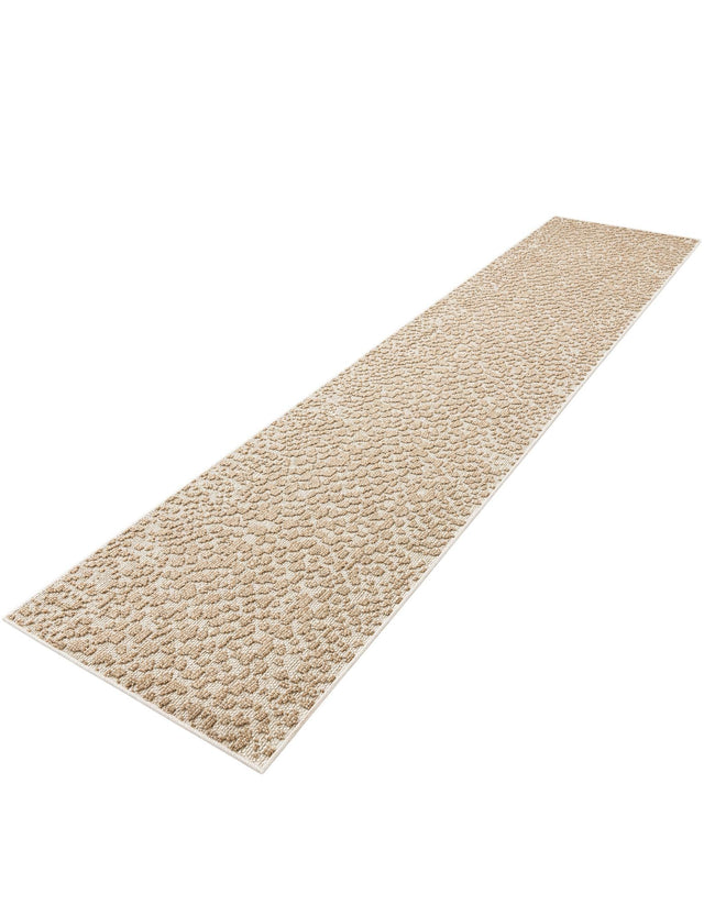 Beige 2' 7 x 12' Symphony Outdoor Runner Area Rug Weather Resistant for Patio, Deck, Terrace, Balcony, Porch Durable Outside Carpet for Sale at Rug Engine
