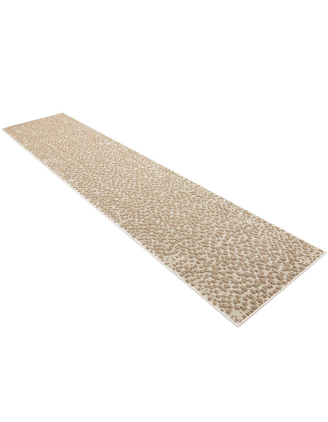 Beige 2' 7 x 12' Symphony Outdoor Runner Area Rug Weather Resistant for Patio, Deck, Terrace, Balcony, Porch Durable Outside Carpet for Sale at Rug Engine