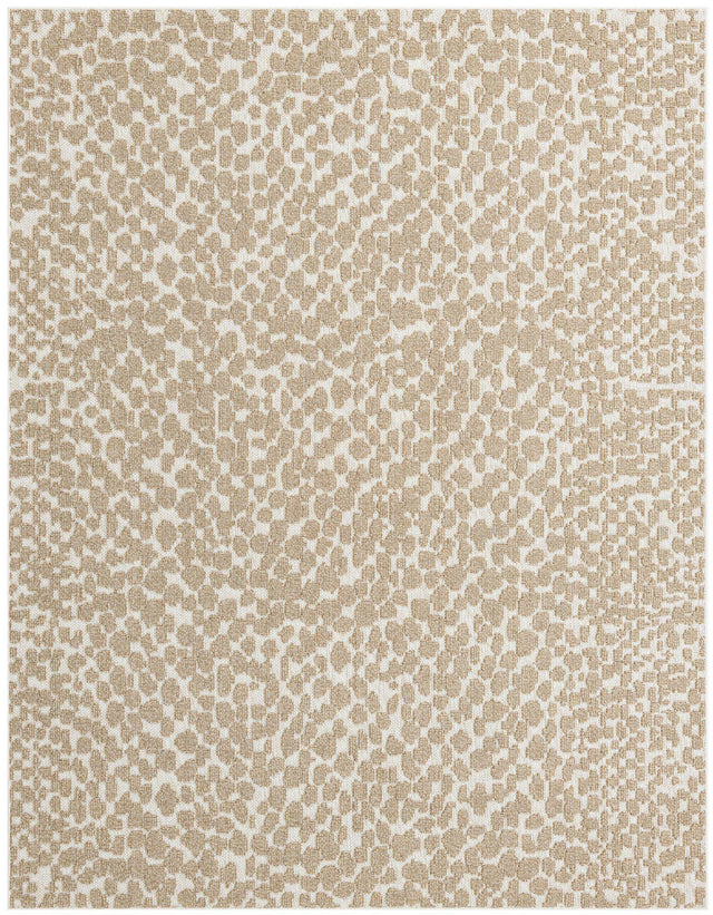 Beige 7' 10 x 10' Symphony Outdoor Rectangle Area Rug Weather Resistant for Patio, Deck, Terrace, Balcony, Porch Durable Outside Carpet for Sale at Rug Engine