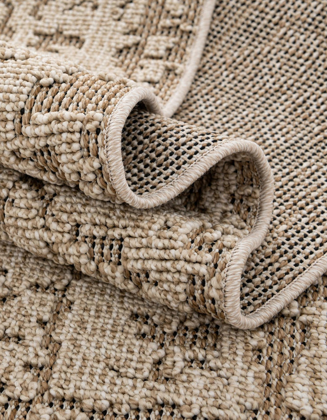 Khaki 2' x 3' 1 Symphony Outdoor Rectangle Area Rug Weather Resistant for Patio, Deck, Terrace, Balcony, Porch Durable Outside Carpet for Sale at Rug Engine