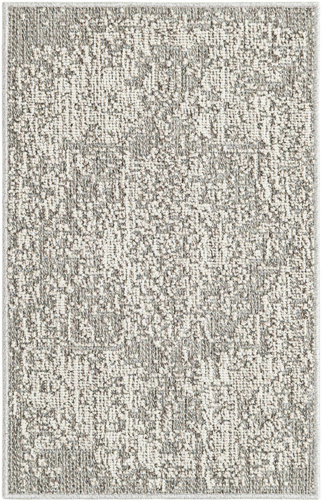 Light Gray 2' x 3' 1 Symphony Outdoor Rectangle Area Rug Weather Resistant for Patio, Deck, Terrace, Balcony, Porch Durable Outside Carpet for Sale at Rug Engine