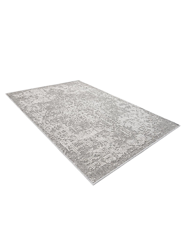 Light Gray 4' 1 x 6' 1 Symphony Outdoor Rectangle Area Rug Weather Resistant for Patio, Deck, Terrace, Balcony, Porch Durable Outside Carpet for Sale at Rug Engine