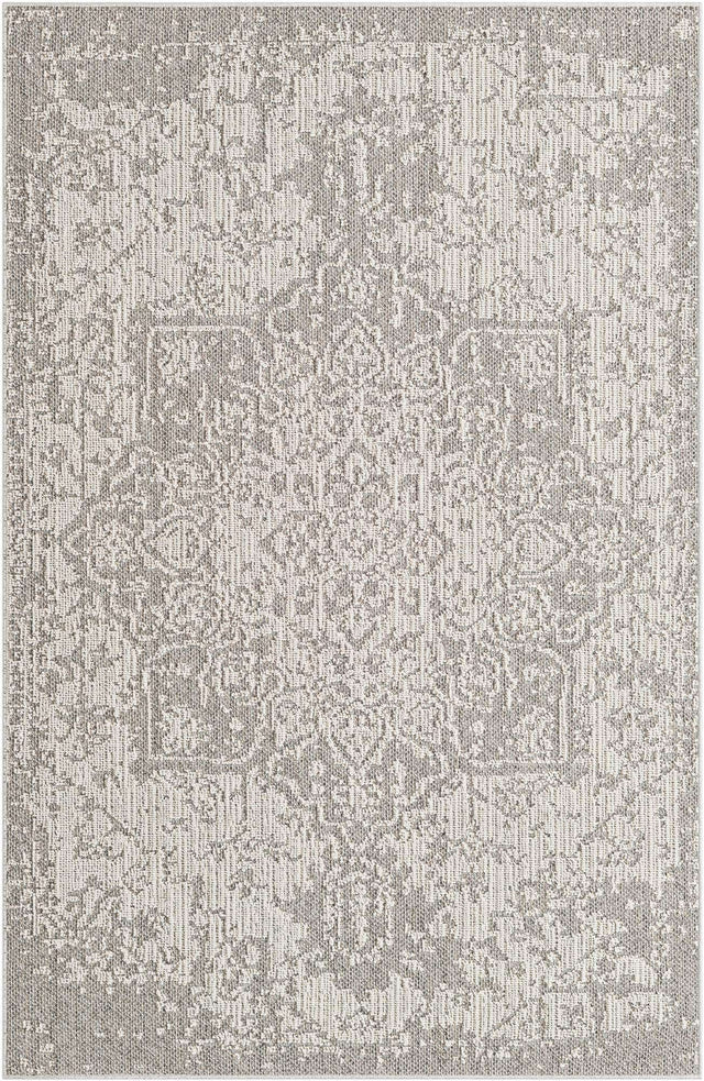 Light Gray 5' 3 x 8' Symphony Outdoor Rectangle Area Rug Weather Resistant for Patio, Deck, Terrace, Balcony, Porch Durable Outside Carpet for Sale at Rug Engine