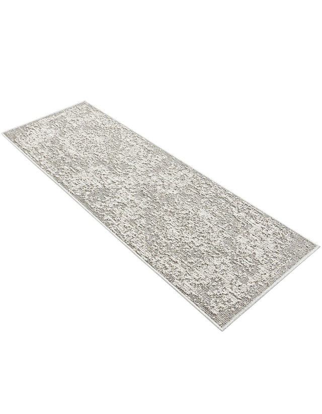 Light Gray 2' x 6' 1 Symphony Outdoor Runner Area Rug Weather Resistant for Patio, Deck, Terrace, Balcony, Porch Durable Outside Carpet for Sale at Rug Engine