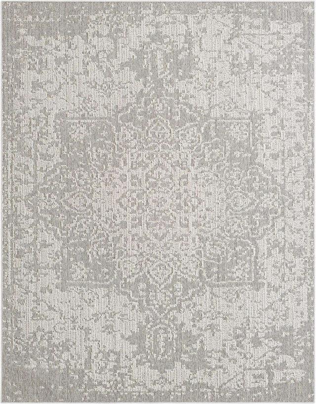 Light Gray 7' 10 x 10' Symphony Outdoor Rectangle Area Rug Weather Resistant for Patio, Deck, Terrace, Balcony, Porch Durable Outside Carpet for Sale at Rug Engine