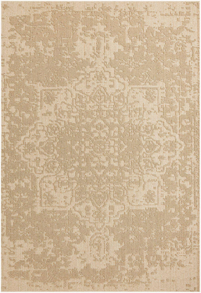 Beige 10' x 14' 1 Symphony Outdoor Rectangle Area Rug Weather Resistant for Patio, Deck, Terrace, Balcony, Porch Durable Outside Carpet for Sale at Rug Engine