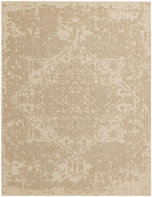 Beige 7' 10 x 10' Symphony Outdoor Rectangle Area Rug Weather Resistant for Patio, Deck, Terrace, Balcony, Porch Durable Outside Carpet for Sale at Rug Engine