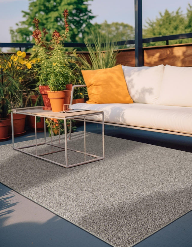 Light Gray 4' 1 x 6' 1 Symphony Outdoor Rectangle Area Rug Weather Resistant for Patio, Deck, Terrace, Balcony, Porch Durable Outside Carpet for Sale at Rug Engine