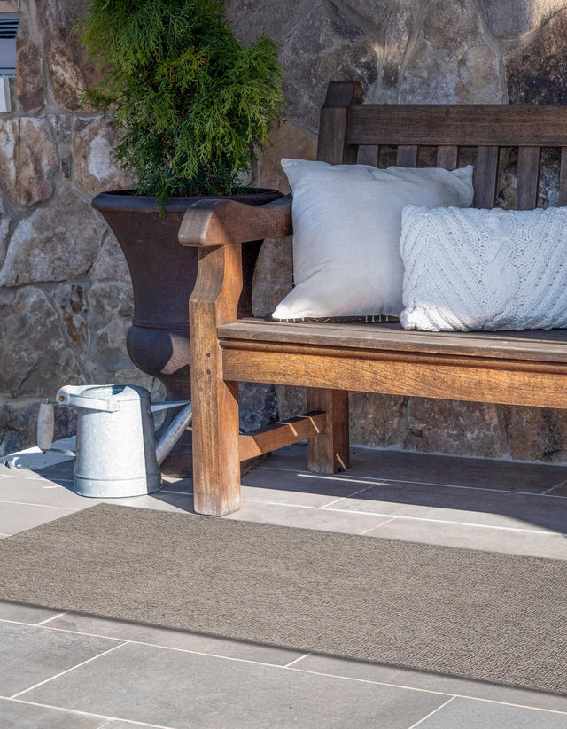 Light Gray 2' x 6' 1 Symphony Outdoor Runner Area Rug Weather Resistant for Patio, Deck, Terrace, Balcony, Porch Durable Outside Carpet for Sale at Rug Engine