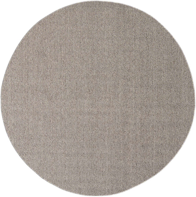 Light Gray 7' 10 x 7' 10 Symphony Outdoor Round Area Rug Weather Resistant for Patio, Deck, Terrace, Balcony, Porch Durable Outside Carpet for Sale at Rug Engine