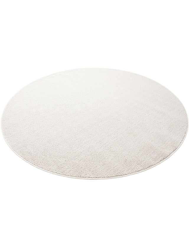 Ivory 7' 10 x 7' 10 Symphony Outdoor Round Area Rug Weather Resistant for Patio, Deck, Terrace, Balcony, Porch Durable Outside Carpet for Sale at Rug Engine