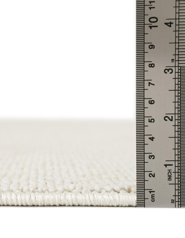 Ivory 7' 10 x 7' 10 Symphony Outdoor Square Area Rug Weather Resistant for Patio, Deck, Terrace, Balcony, Porch Durable Outside Carpet for Sale at Rug Engine