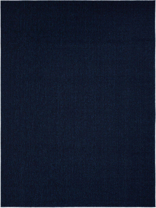Navy Blue 7' 10 x 10' Symphony Outdoor Rectangle Area Rug Weather Resistant for Patio, Deck, Terrace, Balcony, Porch Durable Outside Carpet for Sale at Rug Engine