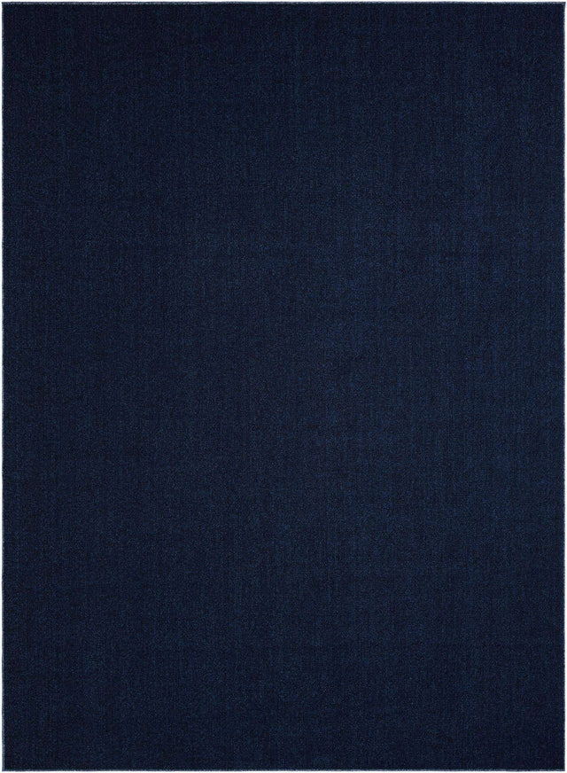 Navy Blue 9' x 12' Symphony Outdoor Rectangle Area Rug Weather Resistant for Patio, Deck, Terrace, Balcony, Porch Durable Outside Carpet for Sale at Rug Engine