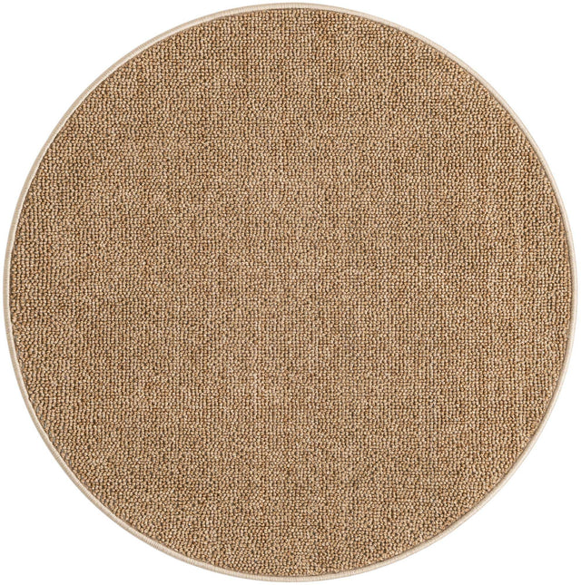 Beige 3' 1 x 3' 1 Symphony Outdoor Round Area Rug Weather Resistant for Patio, Deck, Terrace, Balcony, Porch Durable Outside Carpet for Sale at Rug Engine