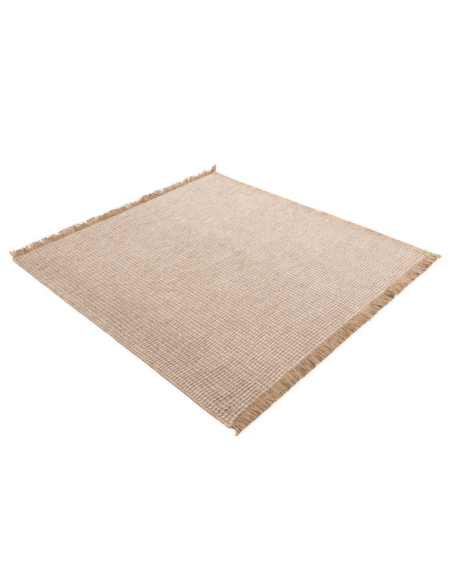 Gray 5' 1 x 5' 1 Cottage Farm Square Area Rug Jute Carpet Mat for Living Rooms, Dining, Office, Dorms for Sale at Rug Engine