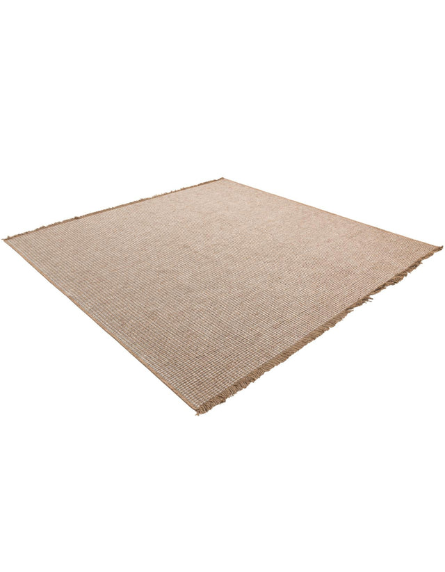Gray 7' 10 x 7' 10 Cottage Farm Square Area Rug Jute Carpet Mat for Living Rooms, Dining, Office, Dorms for Sale at Rug Engine
