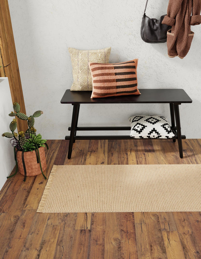 Natural 2' 7 x 10' Cottage Farm Runner Area Rug Jute Carpet Mat for Living Rooms, Dining, Office, Dorms for Sale at Rug Engine