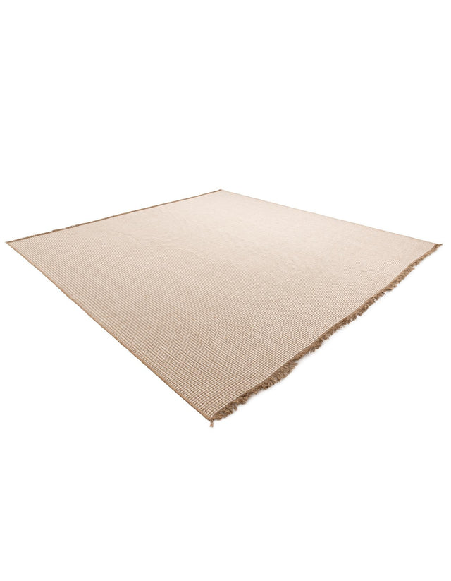 Ivory 10' 6 x 10' 6 Cottage Farm Square Area Rug Jute Carpet Mat for Living Rooms, Dining, Office, Dorms for Sale at Rug Engine