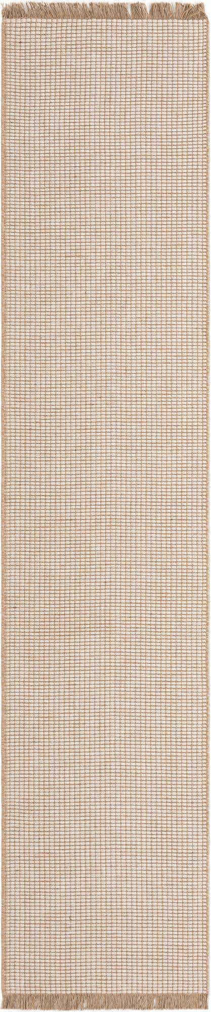Ivory 2' 7 x 12' Cottage Farm Runner Area Rug Jute Carpet Mat for Living Rooms, Dining, Office, Dorms for Sale at Rug Engine