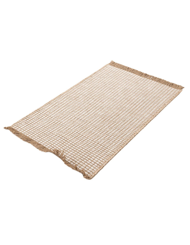Ivory 2' x 3' 1 Cottage Farm Rectangle Area Rug Jute Carpet Mat for Living Rooms, Dining, Office, Dorms for Sale at Rug Engine