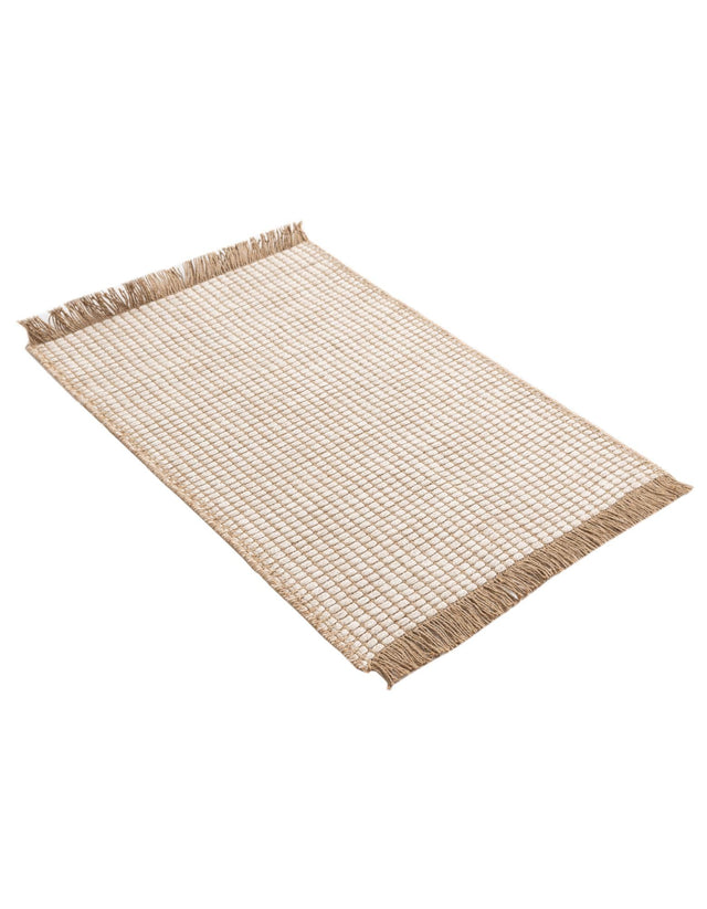 Ivory 2' x 3' 1 Cottage Farm Rectangle Area Rug Jute Carpet Mat for Living Rooms, Dining, Office, Dorms for Sale at Rug Engine